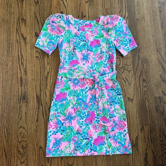 Lilly Pulitzer Harriet Mandevilla Baby Paradise Petals Terry Dress Size XS - Picture 6 of 14